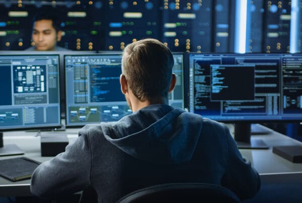 Defense Contractor Insurance - IT Specialist Working on Multiple Computers With With Coding Language Interface in a Data Center
